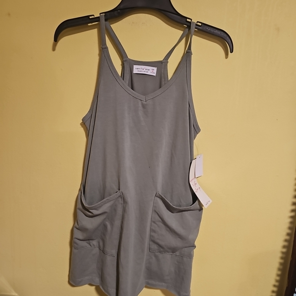 NWT Vanilla Star Junior Size XXS Green Shortall Jumper Romper Shorts 1-piece